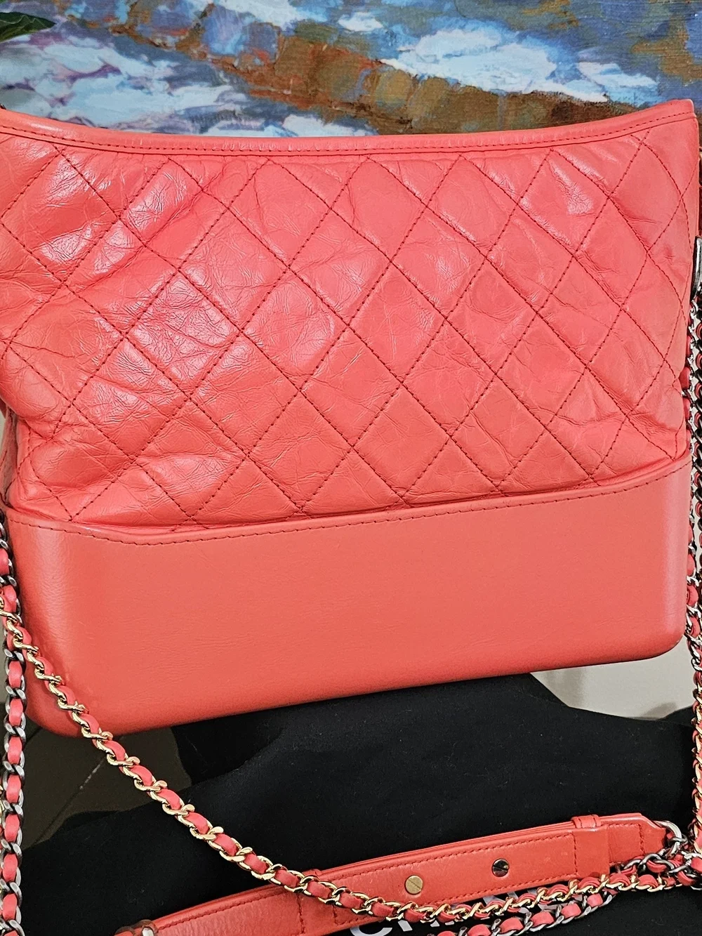 CHANEL Gabrielle Aged Calfskin Bag AUTHENTIC